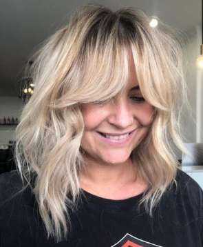 Blonde with Slight Center Part