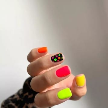 Neon Polka Dots