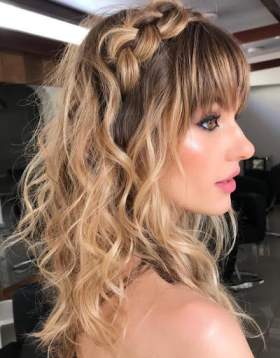 Wavy Fringe Hairstyle